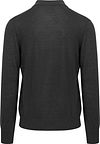 King Essentials The Robert Long Sleeve Polo Merino Noir Product / Achterkant