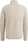 PME Legend Pull Knitted Half Zip Ecru Product / Achterkant