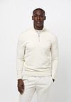 Profuomo Half Zip Pullover Luxury Ecru Model / Voorkant