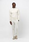 Profuomo Half Zip Pullover Luxury Ecru Model / Voorkant