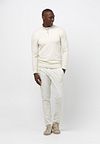 Profuomo Pullover Half Zip Luxury Ecru Model / Voorkant