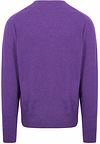 William Lockie V-Neck Lambswool Purple Product / Achterkant