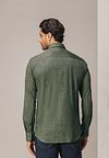 State of Art Chemise Jersey Herringbone Verte Model / Achterkant