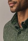State of Art Chemise Jersey Herringbone Verte Model / Detail