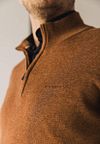 State Of Art Half Zip Pullover Hazelnut Brown Model / Detail