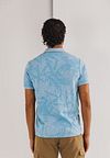 State of Art Poloshirt Faded Leaf Light Blue Model / Achterkant