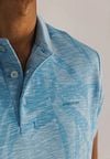 State of Art Poloshirt Faded Leaf Light Blue Model / Detail