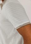 State of Art Poloshirt Jersey Structured Stripe White Model / Detail