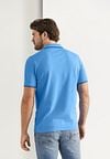 State of Art Poloshirt Pique Blue Model / Achterkant