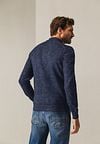 Pull State Of Art à col polo mélange bleu marine Model / Achterkant