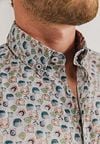 State Of Art Short Sleeve Shirt Print Twill Light Blue  Model / Detail