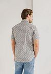 State Of Art Short Sleeve Shirt Print Twill Light Blue  Model / Achterkant