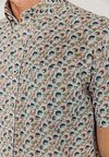 State Of Art Short Sleeve Shirt Print Twill Light Blue  Model / Detail