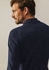 State Of Art Sweater Polo Collar Melange Navy Model / Achterkant