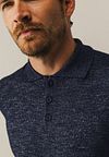 State Of Art Sweater Polo Collar Melange Navy Model / Detail