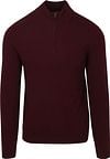 Steppin' Out Half Zip Trui Merinowol Bordeaux kopen | Suitable