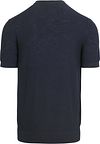 Suitable Piqué T-shirt Linen Navy Product / Achterkant