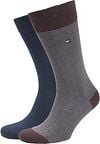 Tommy Hilfiger Chaussettes Lot de 2 paires Birdseye Burgundy Navy 701226104-025 commander en ligne | Suitable