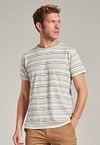 Dstrezzed T Shirt Stripes Light Grey Model / Voorkant