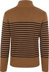 Armor-Lux Camionneur Half Zip Sweater Wool Stripes Brown Product / Achterkant