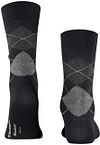 Burlington Manchester Socks Checkered Black 3000 Product / Achterkant