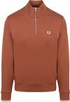 Fred Perry Half Zip Pullover Whisky Brown M3574-W52 order online | Suitable