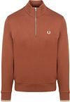 Fred Perry Half Zip Trui Whisky Bruin M3574-W52 kopen | Suitable
