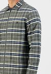 Dstrezzed Overshirt Checkered Olive Green  Model / Detail