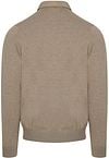 Profuomo Longsleeve Poloshirt Luxury Basic Beige Product / Achterkant