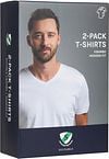 Suitable Vibambo T-Shirt V-Neck White 2-Pack Verpakking