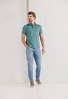 State Of Art Polo Piqué Bleu Menthe Model / Voorkant