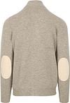 Barbour Zip Cardigan Wool Greige Product / Achterkant