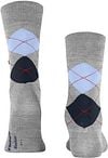 Burlington Manchester Socks Checkered Grey 3615 Product / Achterkant