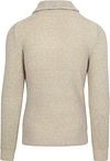 No Excess Half Zip Pullover Two Coloured Melange Greige Product / Achterkant