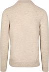 Profuomo Longsleeve Polo Shirt Wool Blend Sand Product / Achterkant