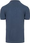 Suitable Respect Polo Shirt Structure Knit Blue Product / Achterkant