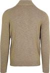Suitable Slub Yarn Pull Demi-Zip Beige Product / Achterkant