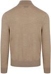 Suitable Merino Half Zip Trui Beige Product / Achterkant