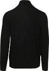 Profuomo Half Zip Pullover Merinowol Zwart Product / Achterkant