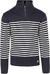 Armor-Lux Camionneur Half Zip Sweater Wool Stripes Navy order online | 75735-429 | Suitable Spain