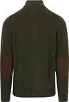 Barbour Zip Cardigan Lambswool Dark Green Product / Achterkant