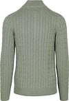 Gant Half-Zip Pullover Cable Groen Product / Achterkant