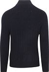 Gant Halfzip Lamswol Trui Cable Navy
