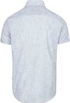 Suitable Short Sleeves Shirt Cotton Slub Stripes Blue Product / Achterkant