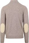 Barbour Mocker Sweater Merino Wool Greige Product / Achterkant