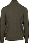 Profuomo Half Zip Pullover Merino Wool Olive Green Product / Achterkant