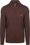 Lyle & Scott Half Zip Pullover Merino Wool Espresso KN2112VC-X863 order online | Suitable