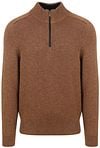 State Of Art Half Zip Trui Melange Camel Bruin 13124021-8400 kopen | Suitable