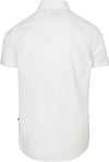 Suitable Short Sleeves Chemise Cotton Slub Blanche Product / Achterkant