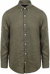 Suitable Chemise Lin Vert Olive  SH-LIN-WASH -24.05 commander en ligne | Suitable